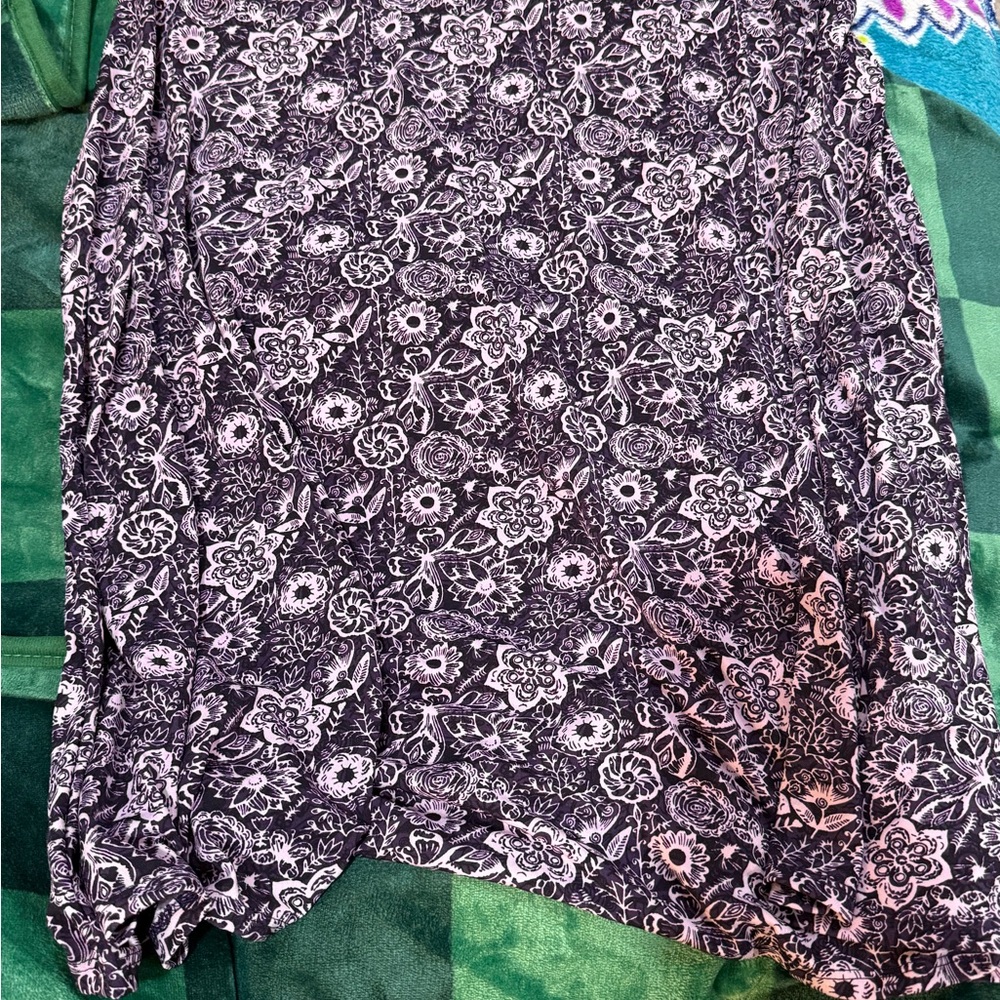 Floral Purple Maxi Skirt - Picture 2 of 3